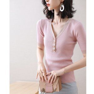 Women's t-Shirts Slim Round Neck Inner Base Shirt
